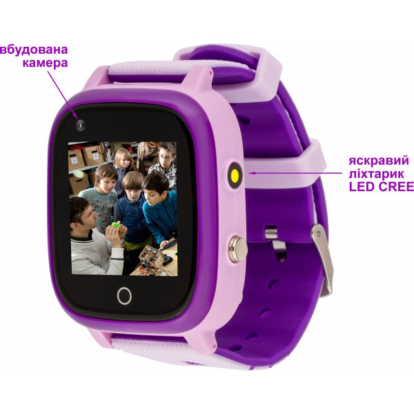 Фото - Уценка - Детские часы AmiGo GO005 4G WIFI Thermometer Purple