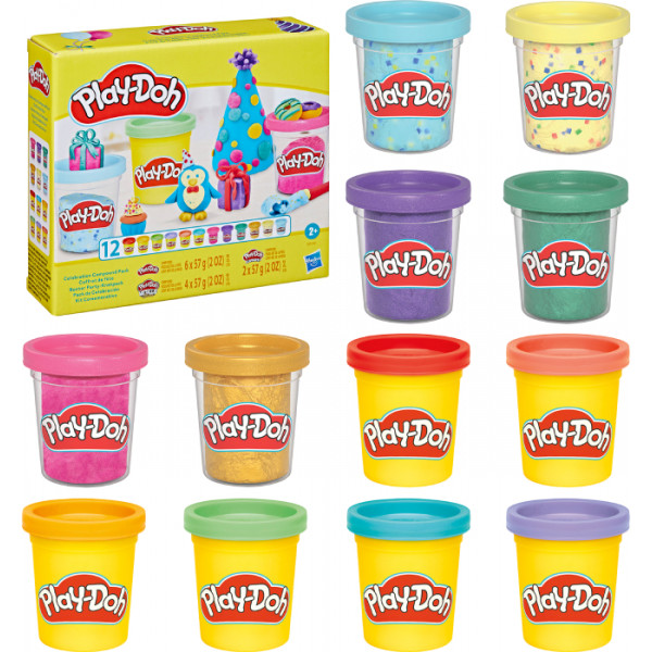 Фото - Матеріали Hasbro Play Doh 12 баночок з масою для ліплення (G0149)