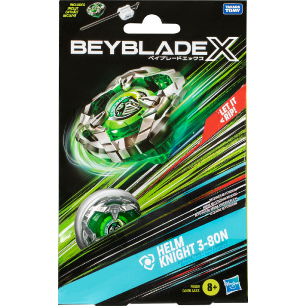 Фото - Волчок Hasbro HELM KNIGHT с пусковым устройством серии "Beyblade X" (G0175_F9581)