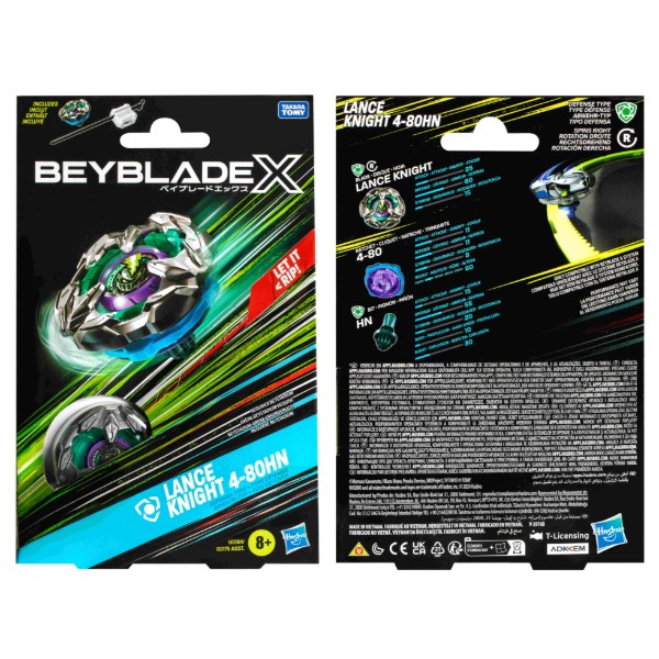Фото - Волчок Hasbro LANCE KNIGHT DEFENSE с пусковым устройством серии "Beyblade X" (G0175_G0184)