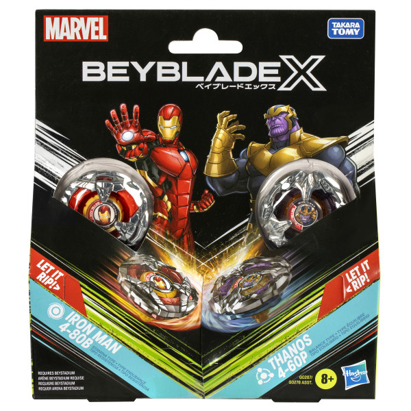 Фото - Набір дзиг Hasbro Марвел та пускового пристрою серії "БейБлейд Х" (G0278_G0287)