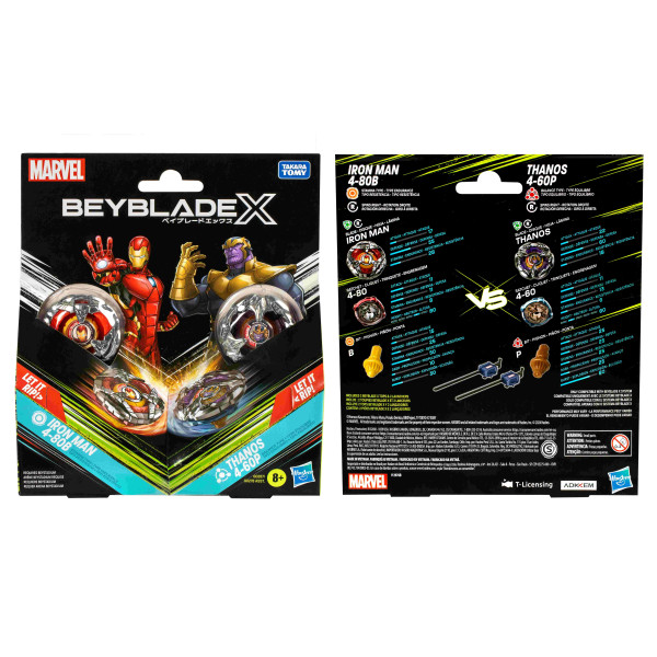 Фото - Набір дзиг Hasbro Марвел та пускового пристрою серії "БейБлейд Х" (G0278_G0287)