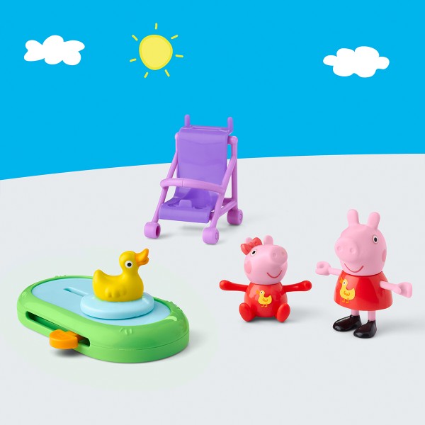 Фото - Набір ігрових фігурок Hasbro Peppa FIGURINES серії Моменти з Пеппою – СЕСТРИЧКИ НА ПРОГУЛКУ (G0528)