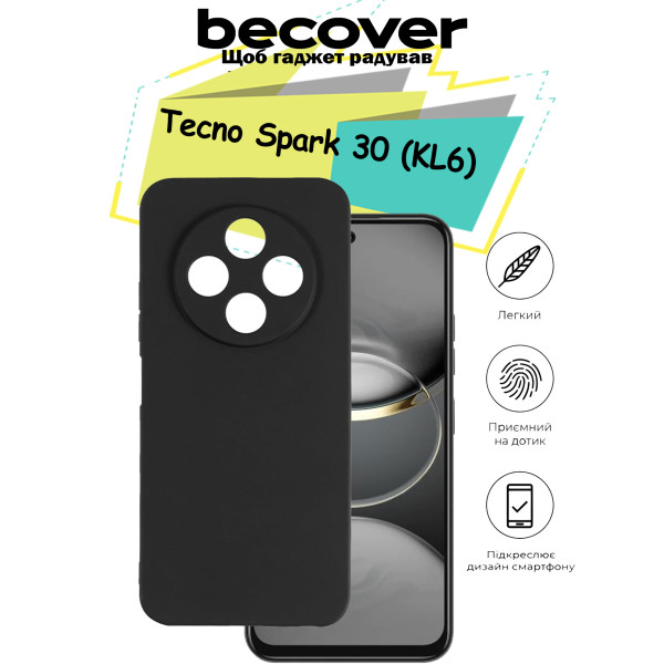 Фото - Чохол для смартфону BeCover for Tecno Spark 30 (KL6) Black (713135)