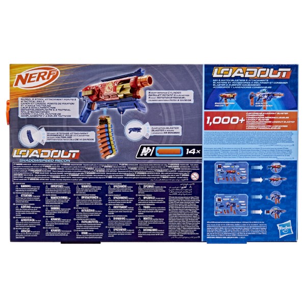 Фото - Бластер багатозарядний Hasbro Nerf Loadout Shadowspeed Recon (G1759)