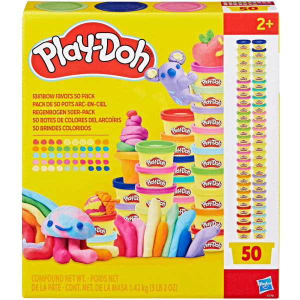 Фото - Набори для ліплення Hasbro Play-Doh Райдужні сюрпризи 50 баночок (G1761)