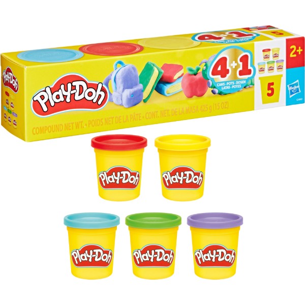 Фото - Наборы для лепки Hasbro Play-Doh Возвращение в школу из 5 баночек (G1860) Фото - Наборы для лепки Hasbro Play-Doh Возвращение в школу из 5 баночек (G1860)