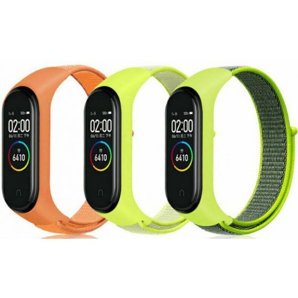 Фото - Ремінець для фітнес-браслету BeCover Nylon Style for Xiaomi Mi Smart Band 7 Lime-Gray (707664)