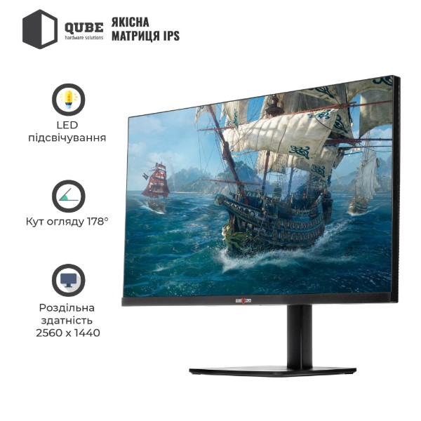 Фото - Уцінка - Монітор ігровий QUBE Overlord (G27Q180HC)