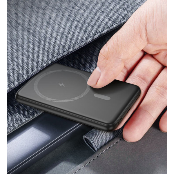 Фото - Батарея мобильная HOCO J140A Tony Magnetic MagSafe 15W + PD20W (5000 mAh) Black (714866)