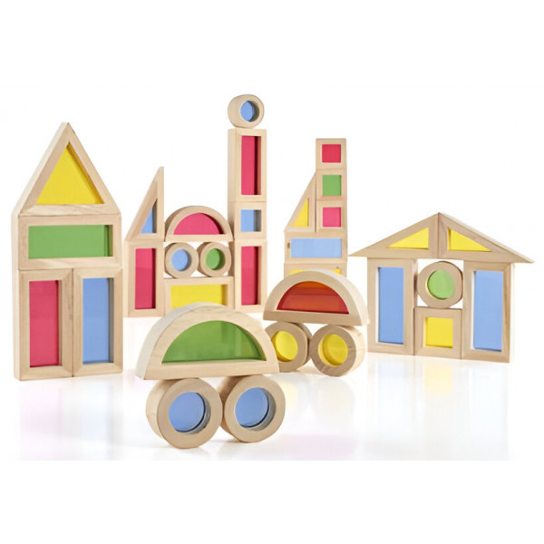 Фото - Дерев'яний конструктор Guidecraft Block Play Маленька веселка (G3083)