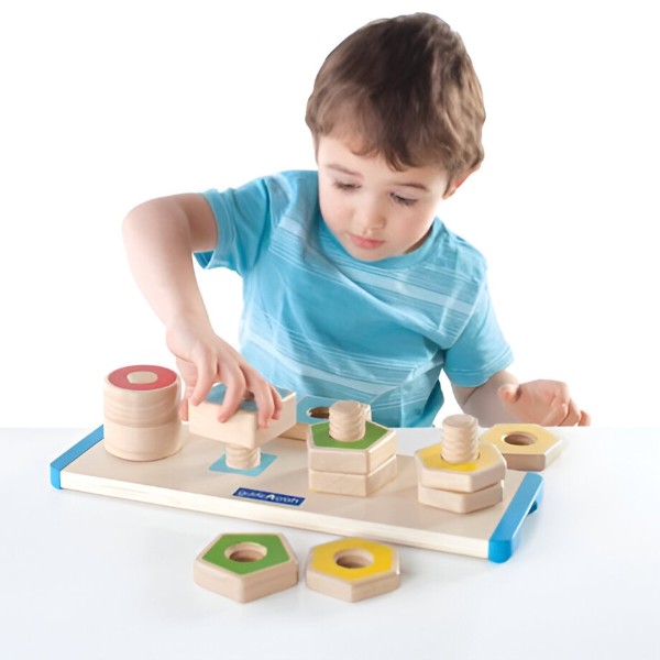 Фото - Сортер Guidecraft Manipulatives Фігури на різьбі (G6901)