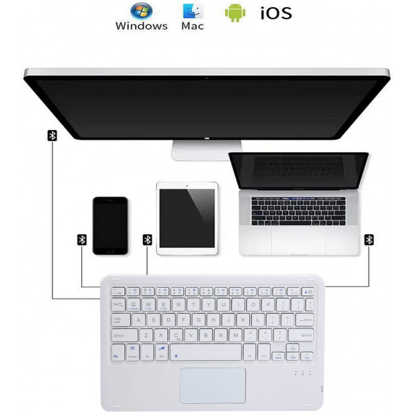 Фото - Чохол-клавіатура для планшета BeCover  с беспроводной клавиатурой (TouchPad) для Apple iPad Air 11" M2/M3 (2024/2025) Black (712595)