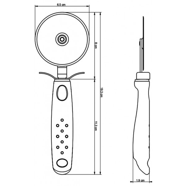 Фото - Ніж для піци Tramontina Utilita White (25625/180)