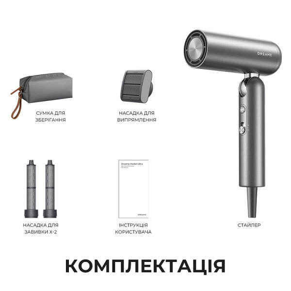 Фото - Фен Dreame Pocket Pro Grey (AHD51PRO_G)