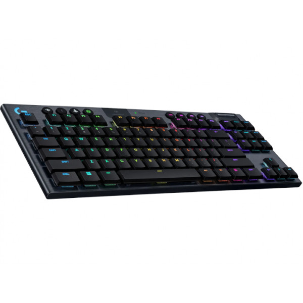 Фото - Клавіатура бездротова ігрова Logitech G915 TKL Tenkeyless LIGHTSPEED RGB Mechanical Tactile Switch Carbon UA (920-009503)