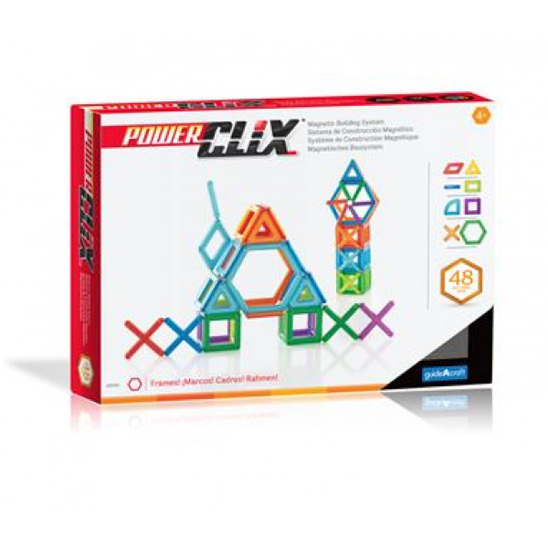 Фото - Магнітний конструктор Guidecraft PowerClix Frames, 48 деталей (G9200)