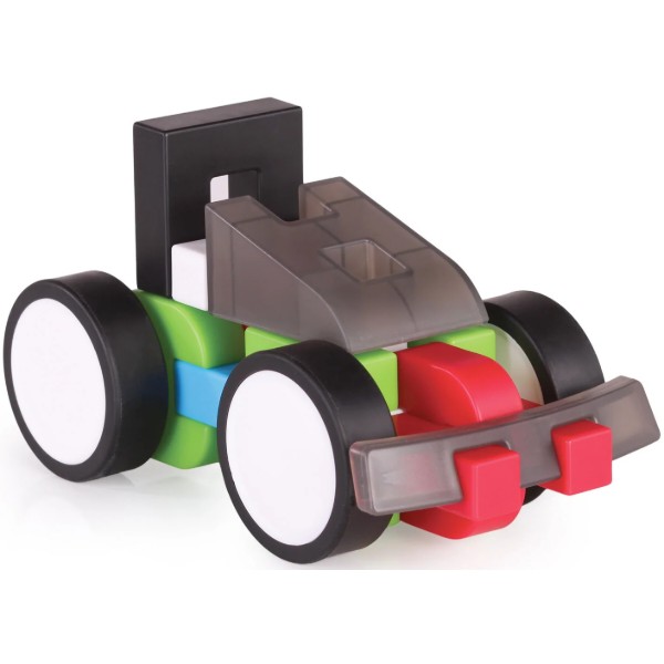 Фото - Пластиковий конструктор Guidecraft IO Blocks Гоночні машини з доповненою 3d реальністю, 48 деталей (G9607)
