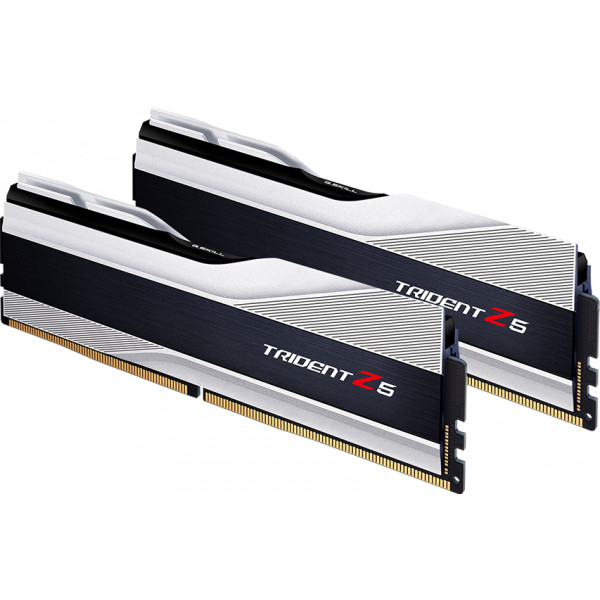 Фото - Память DDR G.Skill DDR5 2x16GB/6000 Trident Z5 Silver (F5-6000J3636F16GX2-TZ5S)