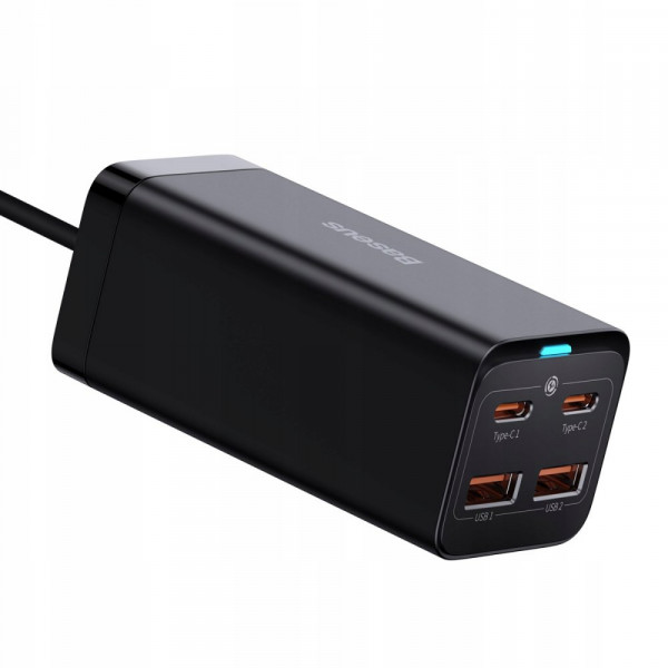 Фото - Мережевий зарядний пристрій Baseus GaN3 Pro Desktop Fast Charger 2U+2C 100W EU Black (CCGP000101)