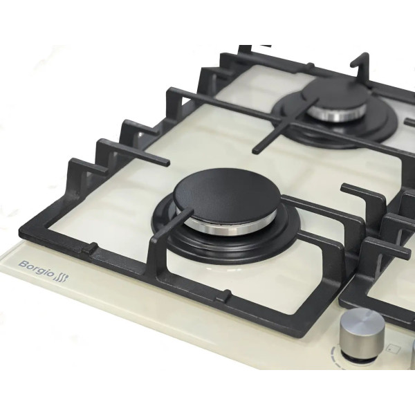 Фото - Уценка - Варочная панель газовая Borgio DR 6390-15 Ivory GLASS FFD