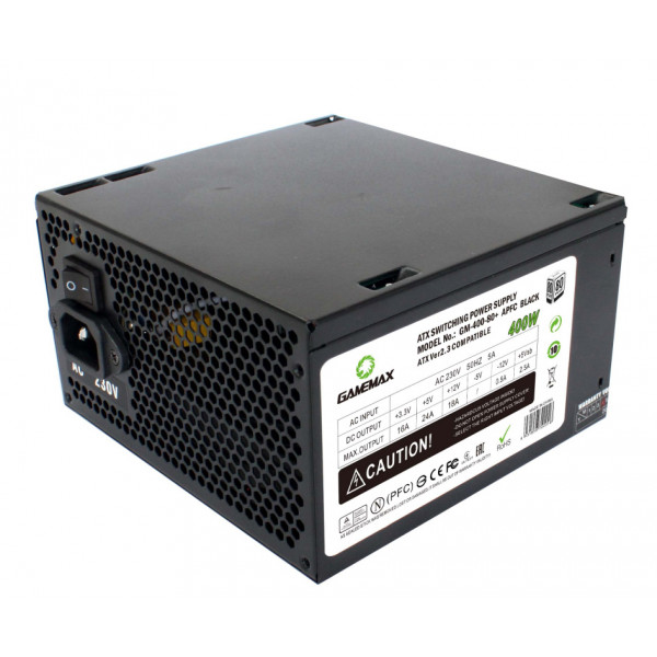 Фото - Блок питания для ПК Gamemax GM-400-80+APFC Black