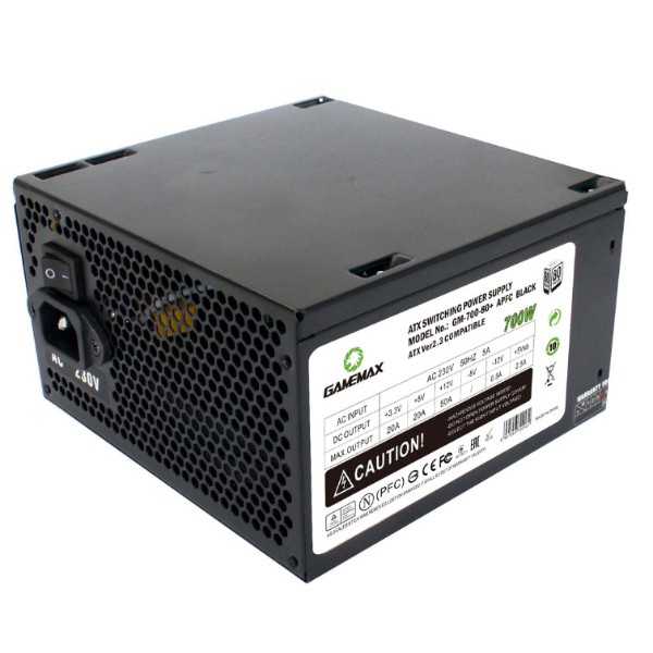 Фото - Блок питания для ПК Gamemax GM-700 80+ APFC Black