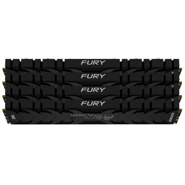 Фото - Память DDR Kingston FuryRenegade Black DDR4-3600 128GB (4x32GB) CL18-22-22 1.35V XMP (KF436C18RB2K4/128)