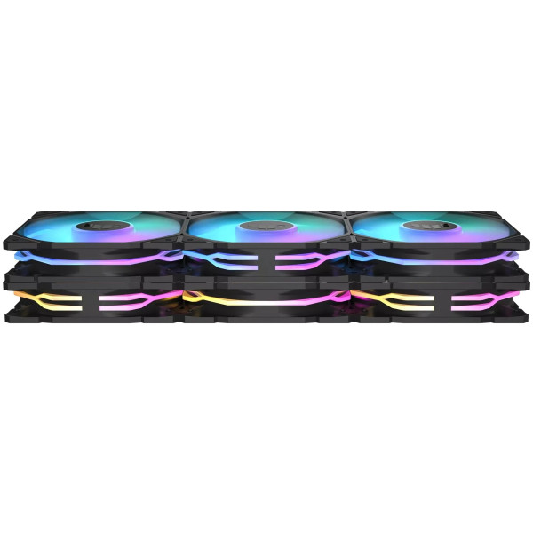 Фото - Корпусний вентилятор Asus TUF Gaming TR120 ARGB Reverse Triple Pack Black (90DA00D0-B09020)