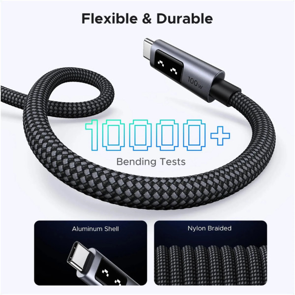Фото - Кабель UGREEN L509 Uno USB-C to USB-C PD Fast Charging Cable 5A Max 1m (35501)