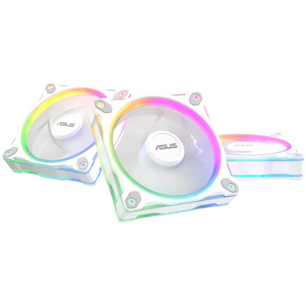 Фото - Корпусный вентилятор Asus PRIME MR120 REVERSE ARGB WHITE 3IN1 (90DA00L3-B09020)