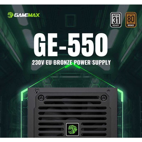 Фото - Блок живлення для ПК Gamemax 550W (GE-550)