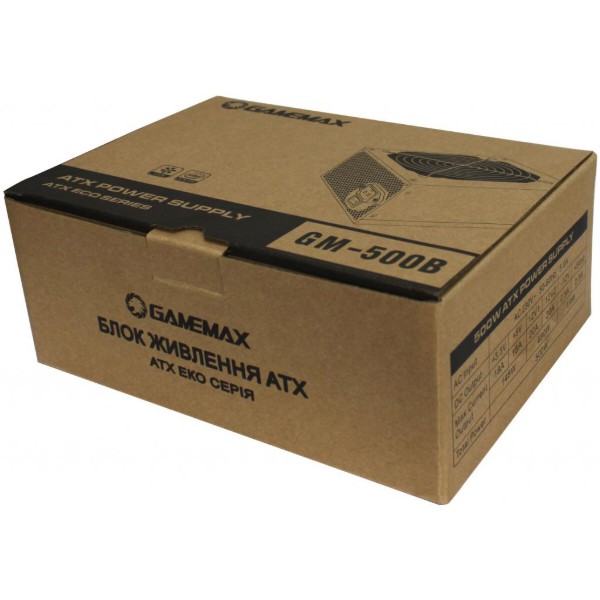 Фото - Блок питания для ПК Gamemax ATX 500W GM-500B