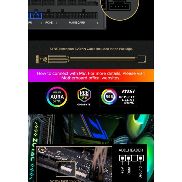 Фото - Блок живлення для ПК Gamemax RGB-750 PRO