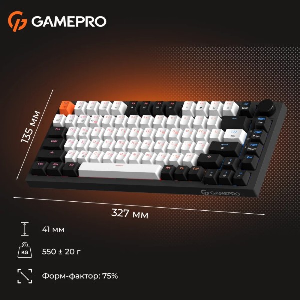Фото - Клавиатура проводная игровая GamePro MK160 V2 Warden QLAB Sakura Black (MK160-V2-B-QS)