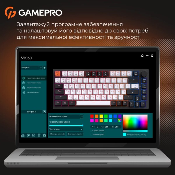 Фото - Клавиатура проводная игровая GamePro MK160 V2 Warden QLAB Sakura Black (MK160-V2-B-QS)