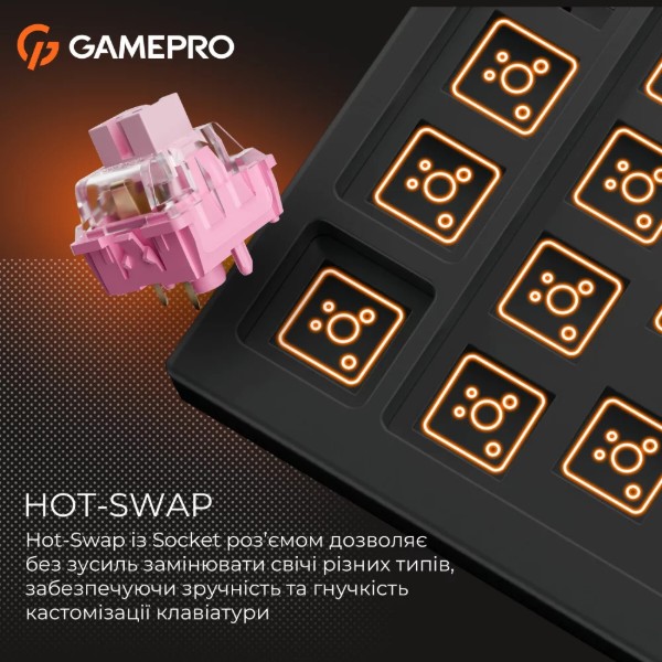 Фото - Клавиатура проводная игровая GamePro MK160 V2 Warden QLAB Sakura Black (MK160-V2-B-QS)