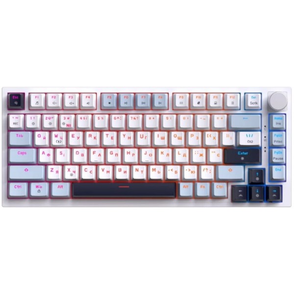 Фото - Клавиатура проводная игровая GamePro MK160 V2 Warden QLAB Sakura White (MK160-V2-BL-QS)
