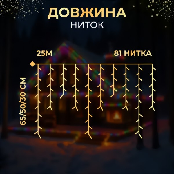 Фото - Гирлянда бахрома GarlandoPro 405 LED 25 м (25MBML)