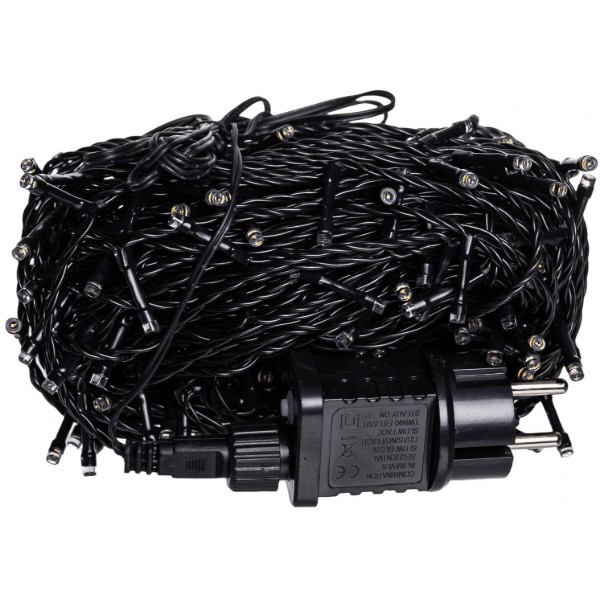 Фото - Гірлянда лінійна GarlandoPro Нитка вулична 300 LED 30 м чорна нитка жовтий (CF300L30MBY)