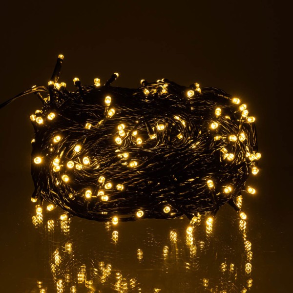 Фото - Гірлянда лінійна GarlandoPro Нитка вулична 300 LED 30 м чорна нитка жовтий (CF300L30MBY)