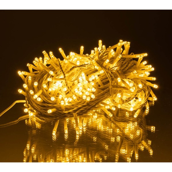 Фото - Гірлянда лінійна GarlandoPro Нитка вулична 300 LED 30 м біла нитка жовтий (CF300L30MWY)