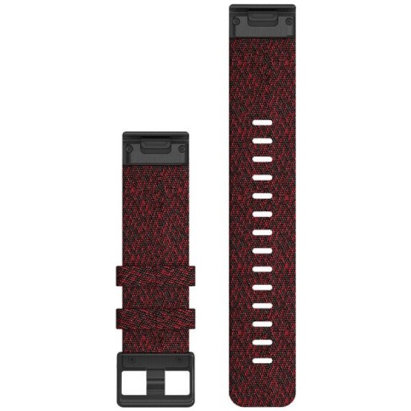 Фото - Ремінець для смарт-годинника Garmin fenix 6 22mm QuickFit Heathered Red Nylon Band (010-12863-06)