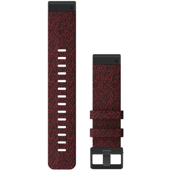 Фото - Ремінець для смарт-годинника Garmin fenix 6 22mm QuickFit Heathered Red Nylon Band (010-12863-06)