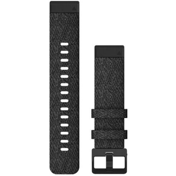 Фото - Ремешок для смарт-часов Garmin fenix 6s 20mm QuickFit Heathered Black Nylon with Black Hardware (010-12875-00)