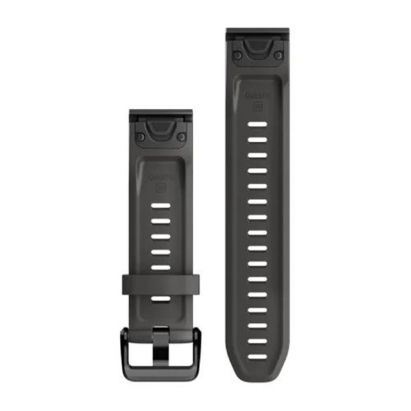 Фото - Ремінець для смарт-годинника Garmin fenix 7S, 20mm QuickFit Graphite Silicone Band (010-13102-01)