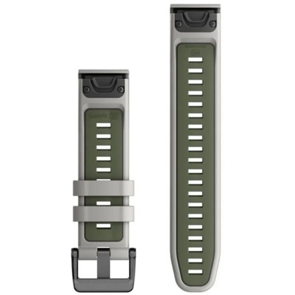 Фото - Ремінець для смарт-годинника Garmin epixPRO (g2),22mmQuickFit Fog Gry/Moss Silicon Bnd (010-13280-08)