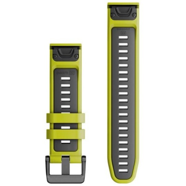 Фото - Ремінець для смарт-годинника Garmin epixPRO (g2),22mm QuickFit Lime/Grpht Silicon Bnd (010-13280-03)