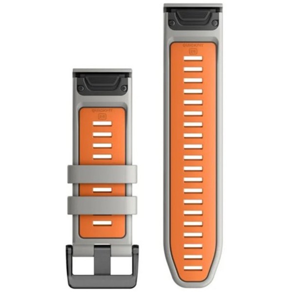 Фото - Ремінець для смарт-годинника Garmin epixPRO (g2), 26mmQuickFit Gry/Ember Orang Silicone Band (010-13281-02)