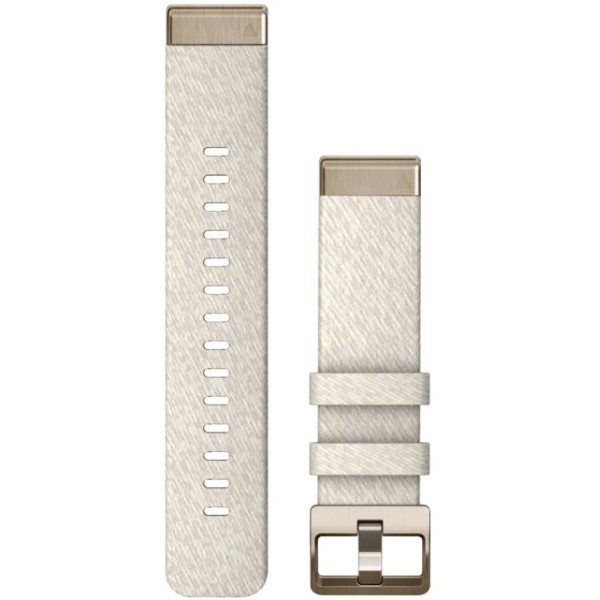 Фото - Ремінець для смарт-годинника Garmin fenix 7S, 20mm QuickFit Cream Heathered Nylon Band (010-13102-07)